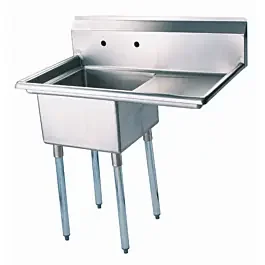Turbo Air TSB-1-R2 51″ Stainless Steel 1 Compartment Sink with 24″ Bowl