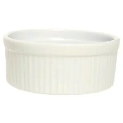 Tuxton BEX-0804 8 Oz. Eggshell Swirl Sides Souffle – 12 / CS
