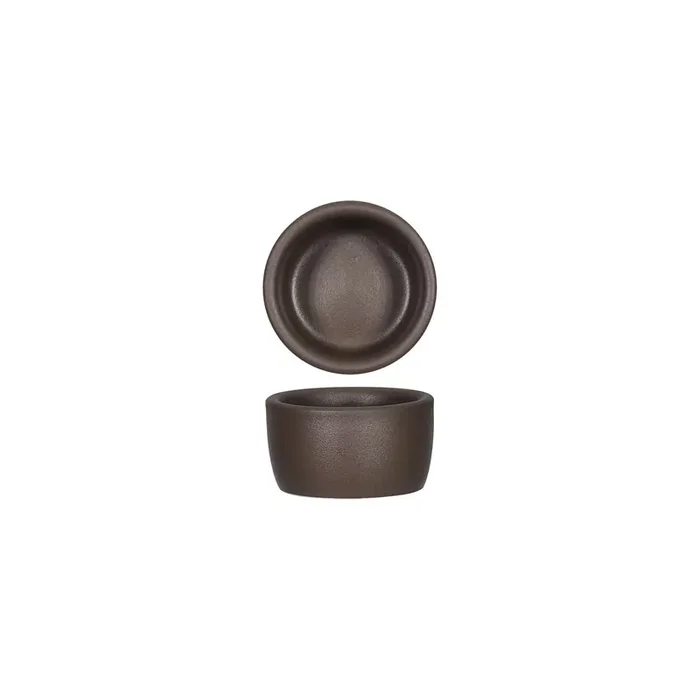 Tuxton China VNX-0203 Zion Matte Brown 2 ounce Pipkin – 48 / CS