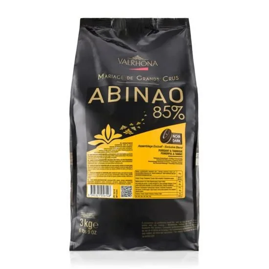 VALRHONA Abinao 85% Feves – Intense Dark Chocolate Discs