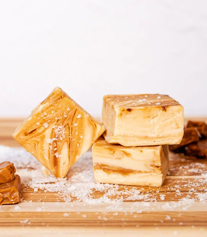 Vanilla Salted Caramel Fudge