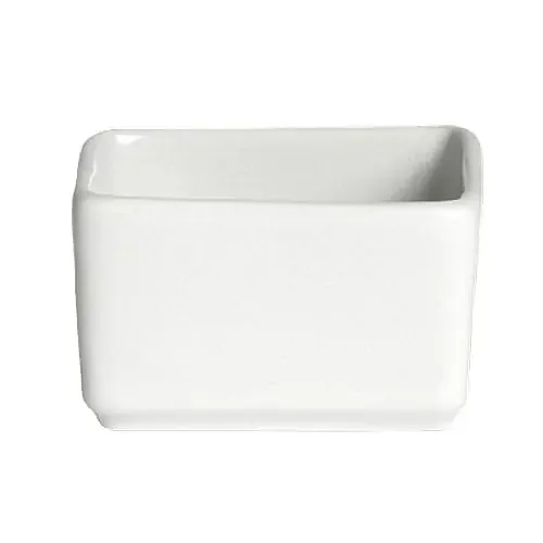 Varick 6900E422 Cafe Porcelain 2.25 Oz. Square Ramekin – 36 / CS