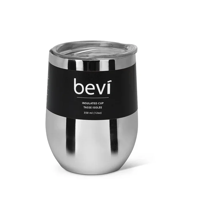 Verre à vin isolé chrome 12oz