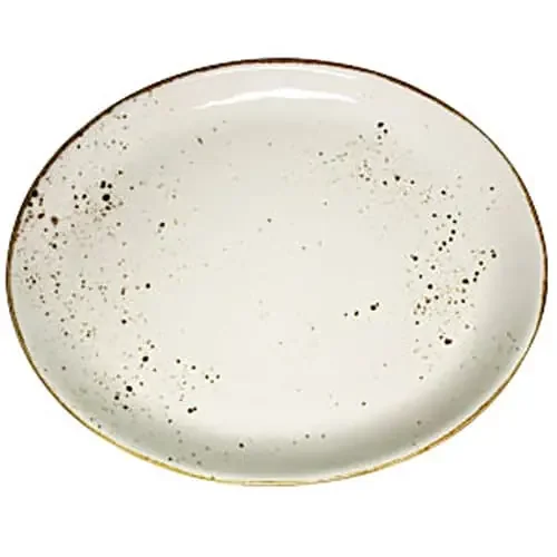 Vertex China LTW-13 London 11″ Terra White Oval Platter – 12 / CS