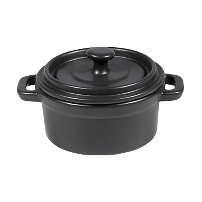 Vertex China OB-CP4 Obsidian 6 Ounce Casserole Pot with Lid – 12 / CS