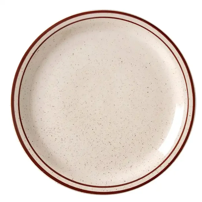 Vertex® China CRV-8 Caravan Brown Speckled 9″ Plate – 24 / CS