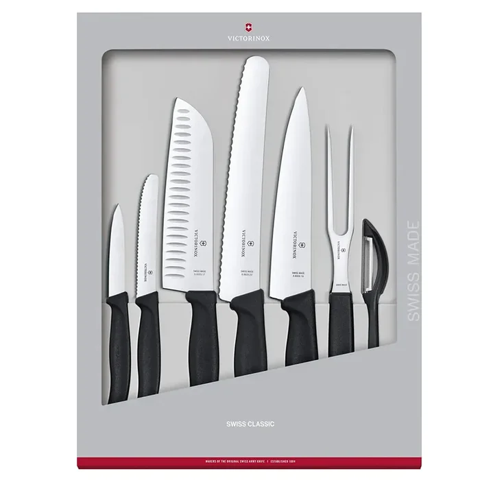 Victorinox Sets, Swiss Classic, 7-Piece Kitchen Set, Black