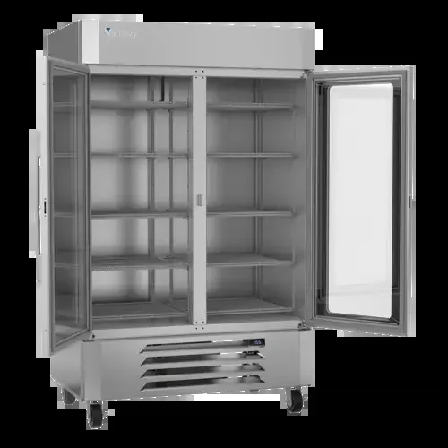 Victory Refrigeration LSF49HC-1 51.94‘‘ 46.1 cu. ft. 2 Section Silver Glass Door Merchandiser Freezer