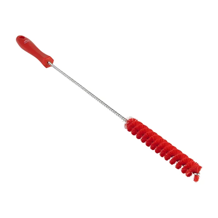 Vikan 53764 Red 1″Dia Spiral Bristle Tube Brush