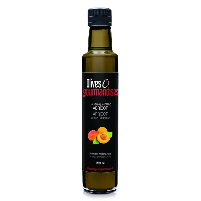 Vinaigre balsamique blanc abricot 250ml – Olives & Gourmandises
