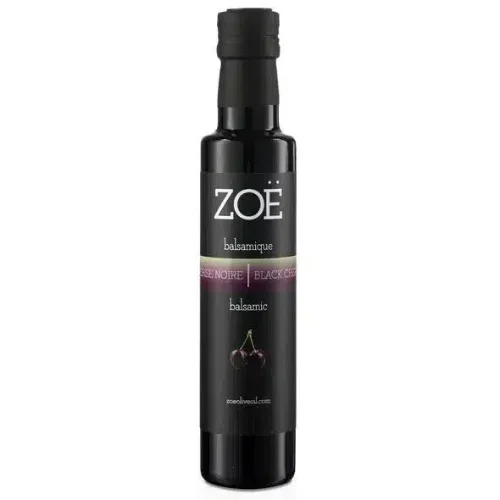Vinaigre balsamique noir infusé à la cerise 100 ml – Zoë