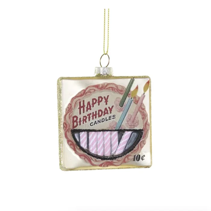 VIntage Birthday Candles Ornament