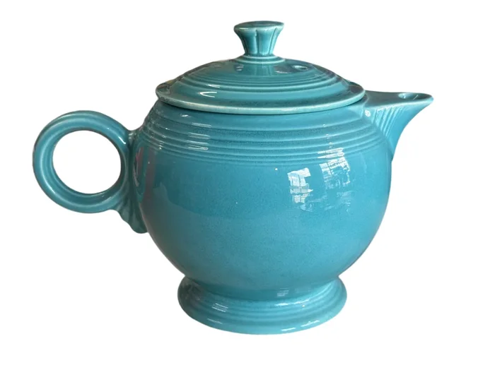Vintage Fiesta Large Teapot Original Turquoise with Lid (Copy)
