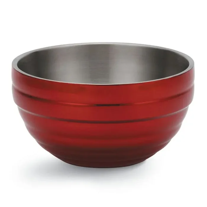 Vollrath 4659215 Dazzle Red S/S Beehive Style 6.9 Quart Serving Bowl