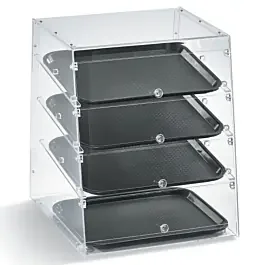 Vollrath KDC1418-4F-06 Four Shelf Knock Down Acryllic Bakery Case with Front Doors