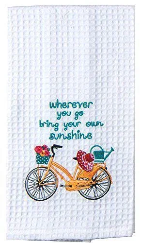 Waffle Towel Yellow Bike Enjoy