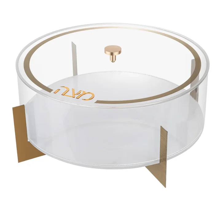 Waterdale Collection Lucite Matzah Box On stand