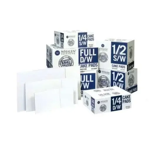 WHALEN PACKAGING CAKE PADS, FULL SHEET, WHITE, RECTANGLE, 100/CASE
