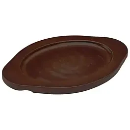 Winco CASM-6O FireIron 9 oz 6-1/2″ x 4-1/4″ Oval Cast Iron Mini Induction Server With Matte Black Enamel Finish