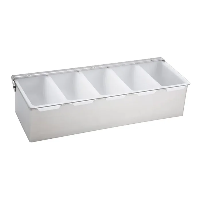 Winco CDP-5 5 Compartment Condiment Holder with S/S Base
