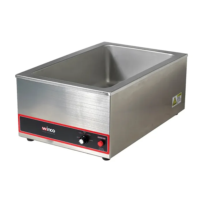 Winco FW-S500 120V S/S 22.5″ x 14.63″ x 9.4″ Food Warmer Set