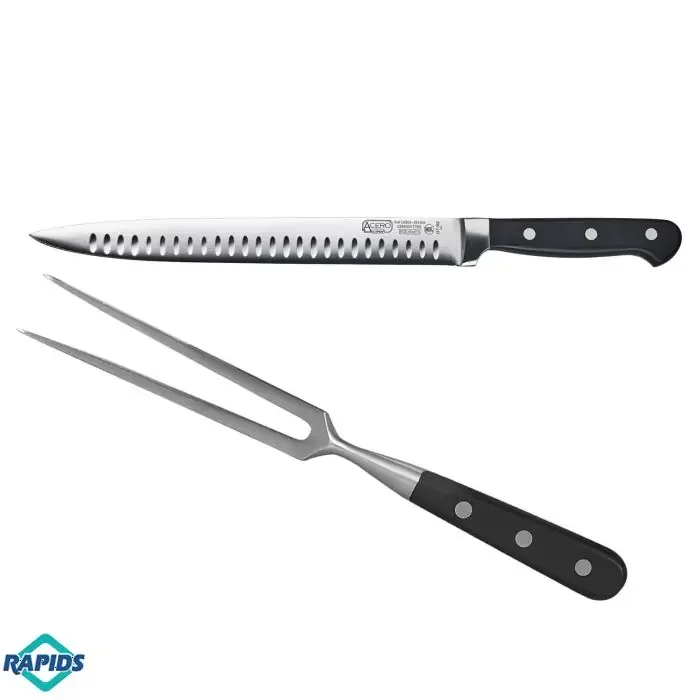 Winco KFP-101 10″ Acero Slicer Knife w/ Granton Edge