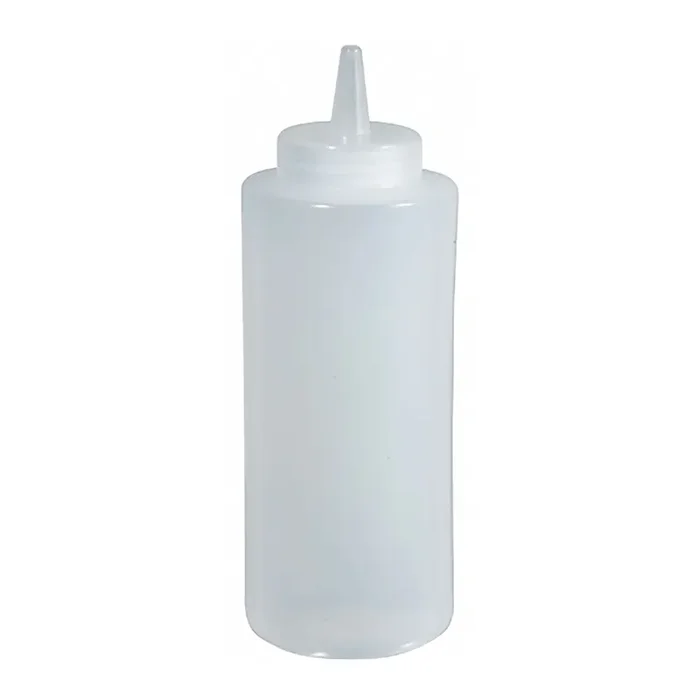Winco PSB-08C Clear Plastic 8 Ounce Squeeze Bottle – 6 / PK