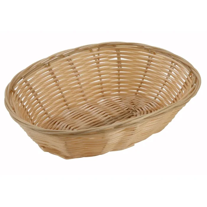 Winco PWBN-9V Natural 9″ Oval Basket – Dozen