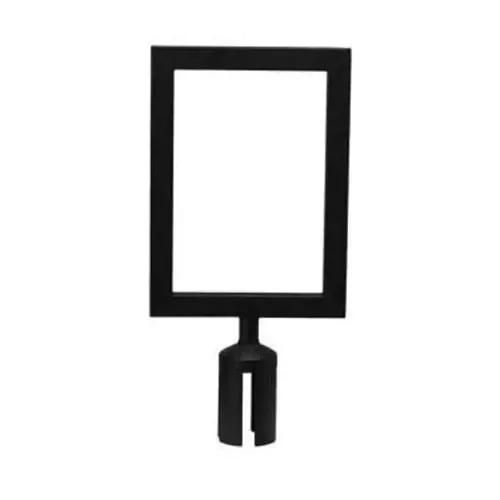 Winco® CGSF-12K Black Stanchion Top Sign Frame