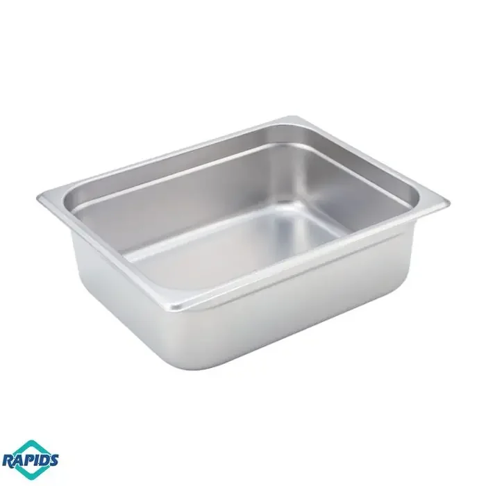 Winco SPJL-204 Half Size Stainless Steam Table Pan 4″
