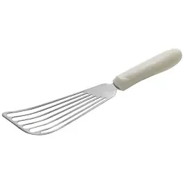 Winco TWP-60 Slotted Blade Fish Spatula with White Handle, 6-3/4″ x 3-1/4″