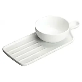 Winco WDP016-103 Ardesia Newry Porcelain Sandwich Set, 12″ x 5″