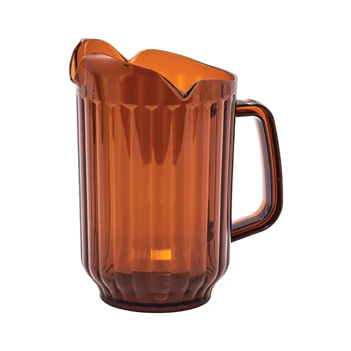 Winco WPCT-60A Amber 3-Spout 60 Ounce Water Pitcher