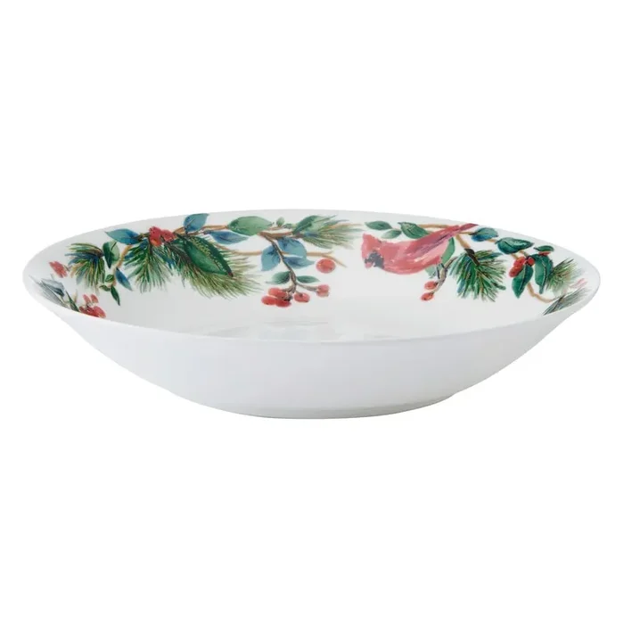 Winter Cardinal Serve Bowl
