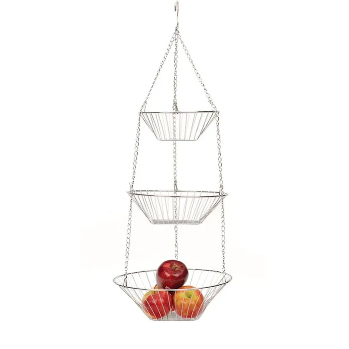 Wire Hanging Basket, Chrome