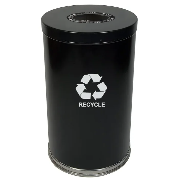 Witt 18RTBK-1H Emoti-Can 20 Gallon Black Recycling Container