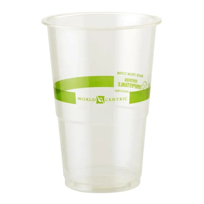 World Centric CP-CS-9 Plastic Clear 9 Ounce Cold Cup – 2000 / CS