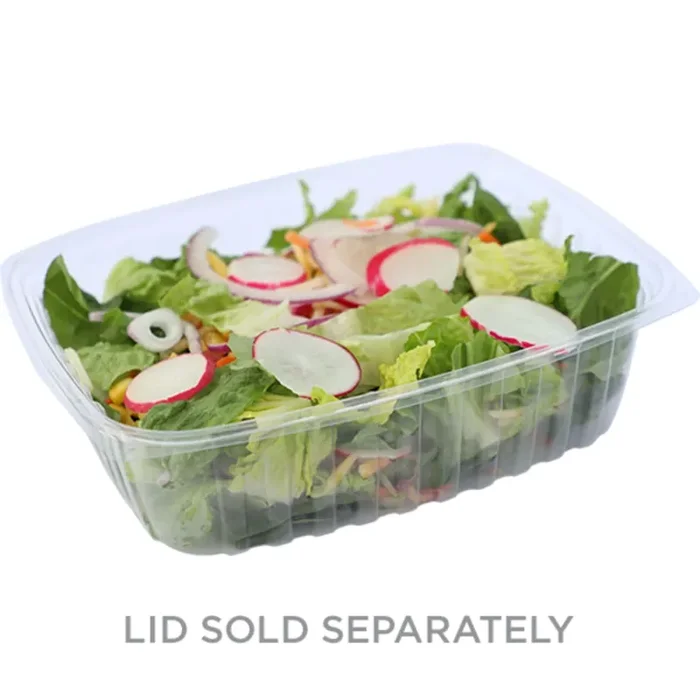 World Centric RD-CS-48 Plastic Clear 48 Oz. Deli Container – 400 / CS