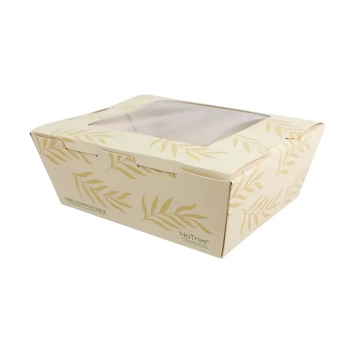 World Centric TO-NT-8W 46 ounce Container w/ Plastic Window – 200 / CS
