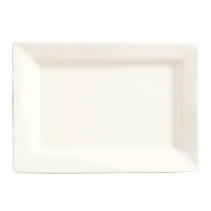 World Tableware SL-20 Slate White 8″ x 6″ Rectangular Plate – 24 / CS