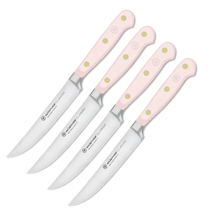Wusthof Classic 4-Piece Steak Knife Set – Pink Sea Salt