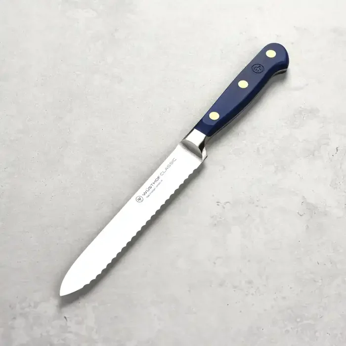 Wusthof Classic 5″ Wild Blueberry Serrated Utility Knife