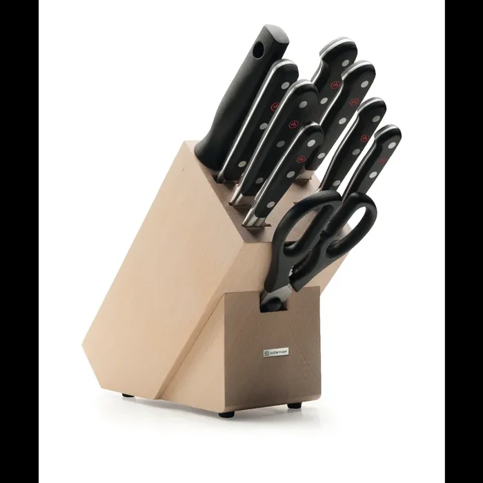 Wusthof Classic – 10 Pc. Knife Block Set, Beech Wood