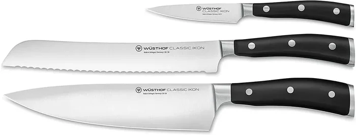 Wusthof Classic Ikon – 3 Pc. Starter Knife Set- Personalized Engraving Available