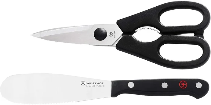 Wusthof Gourmet Spreader and Shear, 2-Piece, Black