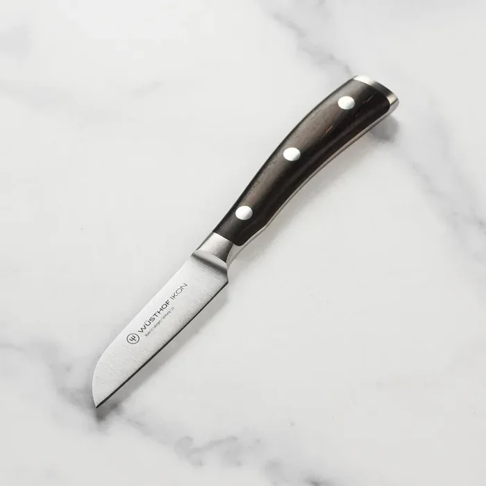 Wusthof Ikon Blackwood 3″ Flat Cut Paring Knife