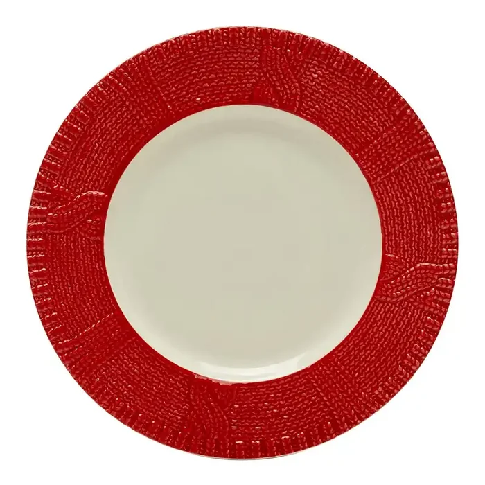 Yedi Classic 6-Piece 8.5″ Coffee & Tea Sweater Plates, Red