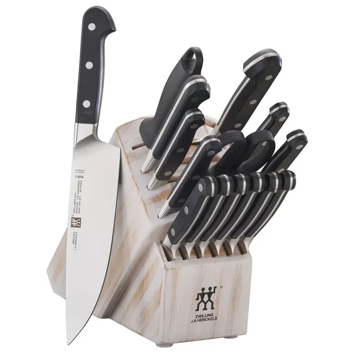 Zwilling J.A. Henckels Pro 16-Piece Knife Block Set – White